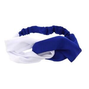 Royal Blue and White Headband
